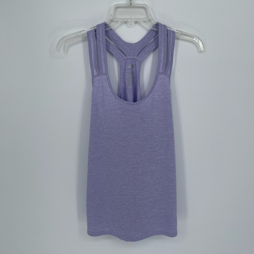 Avia Women's Purple Heathered Strappy Racerback Active Tank Top Size Medium